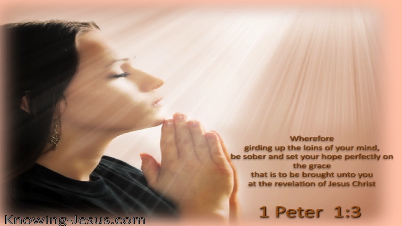 1 Peter 1:3 Gird Up Your Minds (pink)
